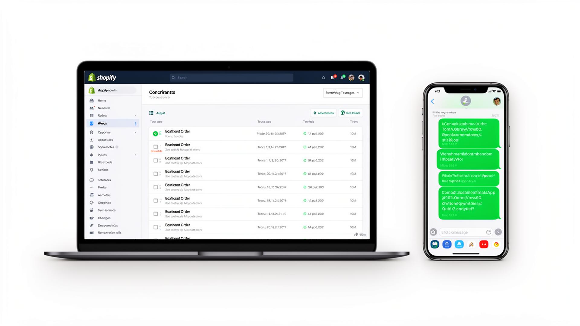 1Confirmed dashboard connecting Shopify to WhatsApp